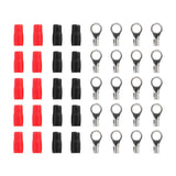 T-SPEC V8-RTN19-20 8 AWG 3/8IN Ring Terminal 20pk with red and black insulated connectors