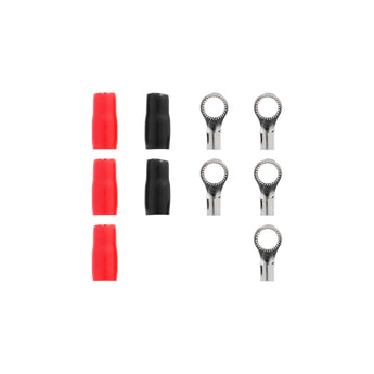 T-SPEC V8-RTN19 8 AWG 3/8IN ring terminal connectors in a red and black color arrangement.
