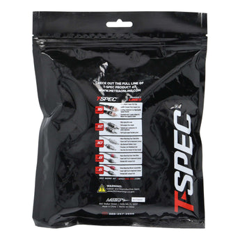 T-SPEC V8-RTN2-20 ring terminal packaging front view showcasing specifications and features.