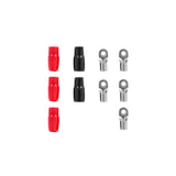  T-SPEC V8-RTN2 1/0 AWG 5/16IN ring terminal 5-pack with red and black nickel plated terminals