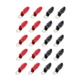 20 pack of T-SPEC V8-RTN3-20 ring terminals in black and red, featuring 3/8 inch connection for secure wiring.