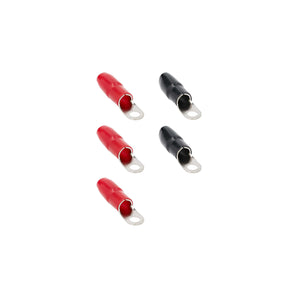 T-SPEC V8-RTN3 ring terminal pack featuring red and black nickel plated ring terminals.