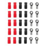  20 pack of T-SPEC V8-RTN8-20 4 AWG 1/4IN ring terminal in red and black colors.