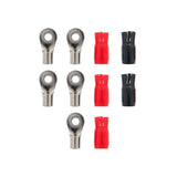  T-SPEC V8-RTN8 4 AWG 1/4IN Ring Terminal 5pk featuring red and black nickel plated ring terminals.