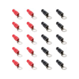 T-SPEC V8-RTN9-20 4 AWG ring terminal 20pk with red and black connectors arranged in a grid.