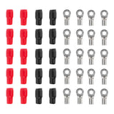 T-SPEC V8-RTN9-20 4 AWG ring terminal 20pk with red and black connectors arranged in a grid.