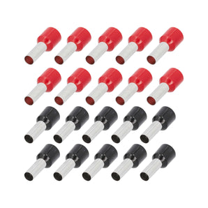T-SPEC V8GA-FERR 20-Piece Red and Black 8GA Ferrules - Refill Pack