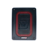  Cerwin Vega VPAS68 active 6x8 subwoofer enclosure with amp kit featuring red design and multiple input options.