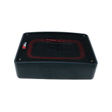  Cerwin Vega VPAS68 active 6x8 subwoofer enclosure with amp kit featuring red design and multiple input options.