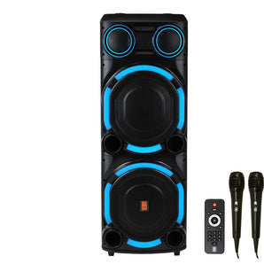 2 MR DJ VEGAS Double 15" 3-Way Full-Range Powered/Active DJ PA Multipurpose Live Sound Bluetooth Loudspeaker