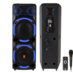 MR DJ VEGAS+ Dual 15” Powered Bluetooth DJ Speaker 6500W Active PA System