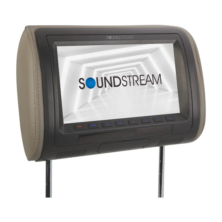 Soundstream VH-90CC Universal Headrest w/ 9" LCD & 3 Color Covers