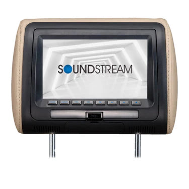 Soundstream VHD-70CC Universal Replacement Headrest Pre-Loaded w/ DVD Player, & 7” LCD Screen