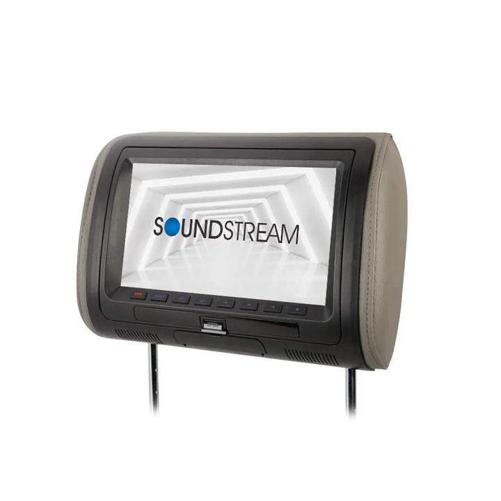Soundstream VHD-70CC Universal Replacement Headrest Pre-Loaded w/ DVD Player, & 7” LCD Screen