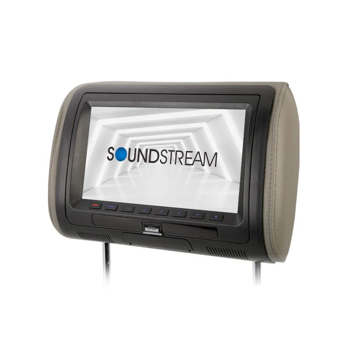 Soundstream VHD-90CC Universal Replacement Headrest Pre-Loaded w/ DVD Player, & 9” LCD Screen
