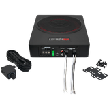 Cerwin-Vega VPAS821 870W 8" underseat enclosure with 2-channel output and sleek black design.