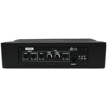 Cerwin-Vega VPAS821 870W 8" underseat enclosure with 2-channel output and sleek black design.