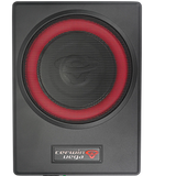 Cerwin-Vega VPAS821 870W 8" underseat enclosure with 2-channel output and sleek black design.