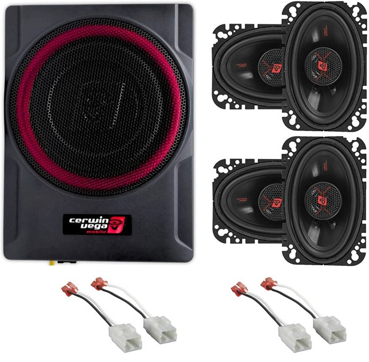 VR10 10" Under Seat Subwoofer 4x6" front/rear truck speakers Fit 1988-1994 GM C/K 1500 2500