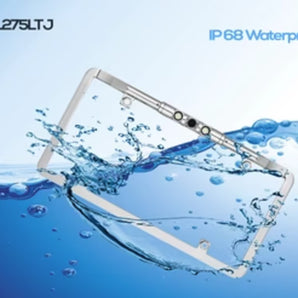 Boyo VTL275LTJ Ultra Slim Full-Frame License Plate Mounted Backup Camera with Trajectory Parking Lines and LED Lights