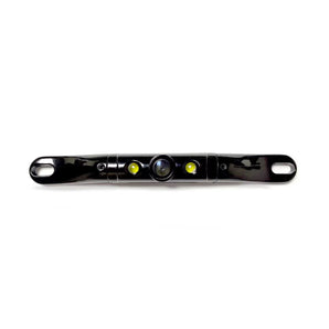 Boyo VTL422TJS Short Length Bar-Type License Plate Backup Camera with LED Lights and Trajectory Parking Lines (Black)