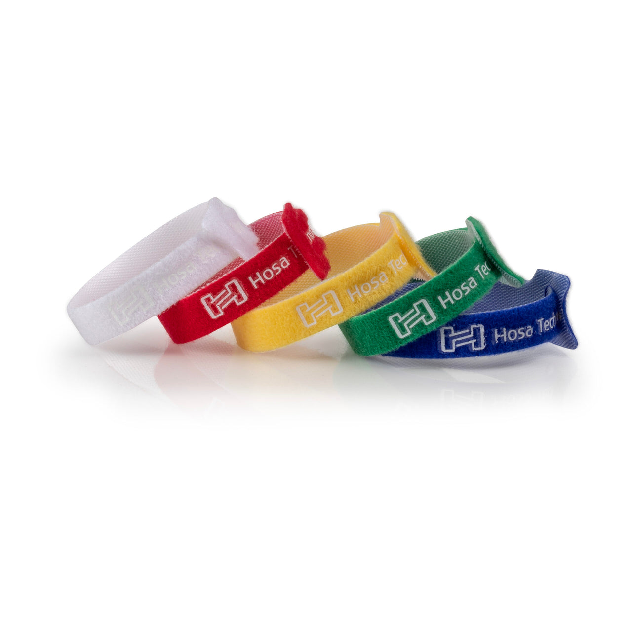 Hosa WTI-508-MULTI Hook and Loop Cable Tie Multi Color 50-Pack