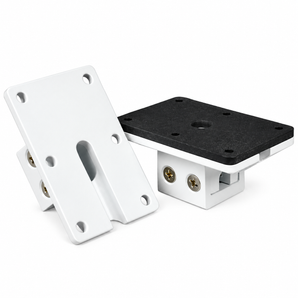 Diamond Audio MSFMCWHT 0.75"-1.5" Aluminum Flat Mounting Clamp White