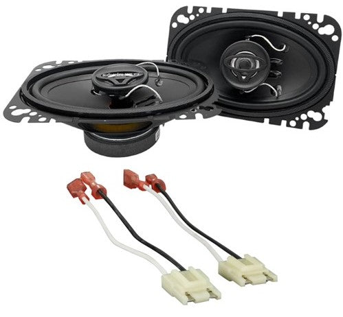 Cerwin Vega XED46 300W 4x6" Coaxial Speakers Fit 1987-1995 Jeep Wrangler YJ