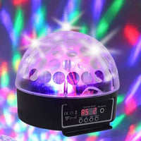 Thumbnail for MR DJ PARTYDOME LED Crystal Magic Ball DJ Strobe Light 6 LED 6 Colors Sound Activated DMX512