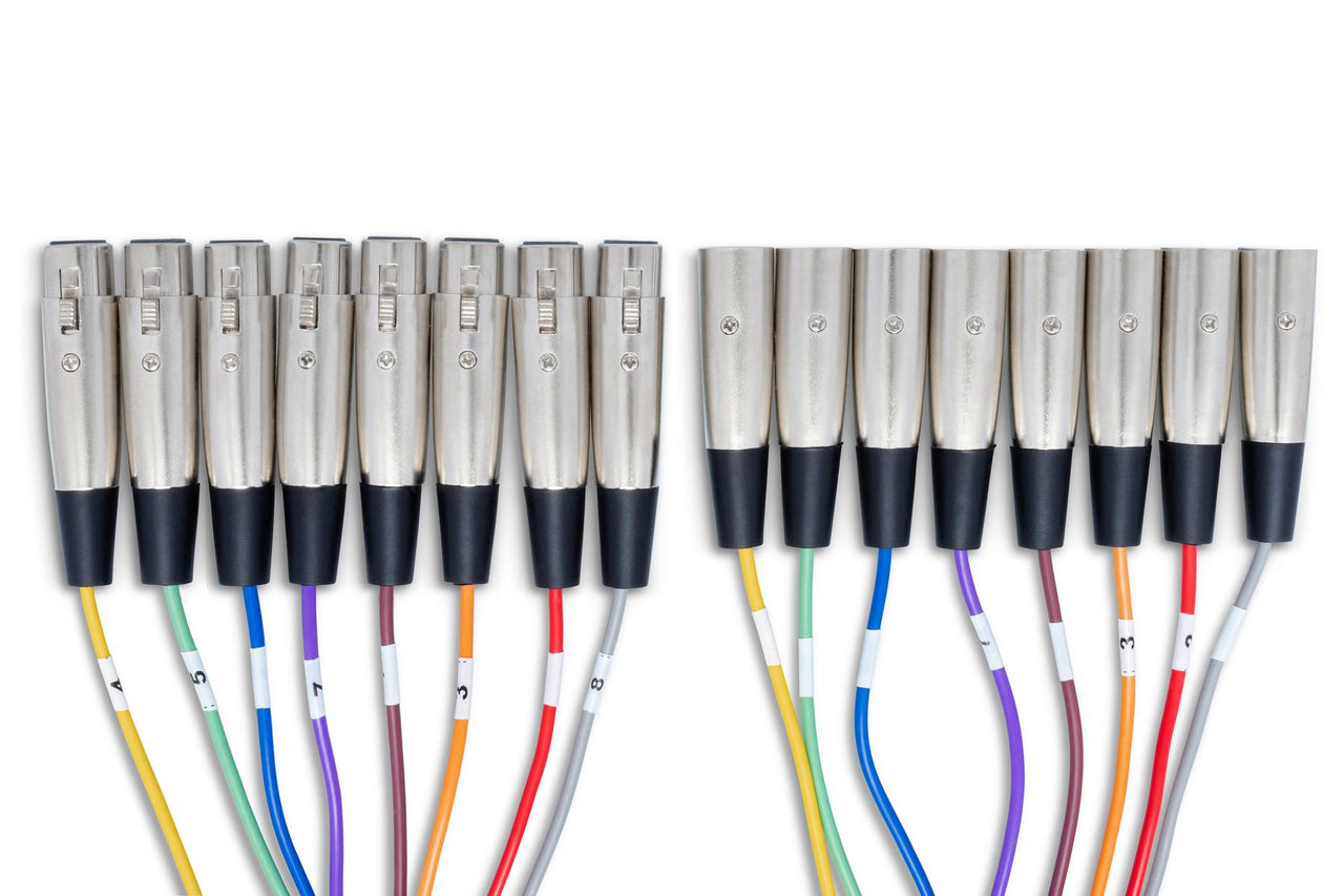 Hosa XLR-802 8-channel XLR Female to XLR Male Snake 2 Meter