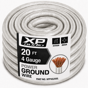 XP Audio XP4G-20S 20Ft True 4 Gauge Power Wire Strand Cable 20' Ultra Flexible