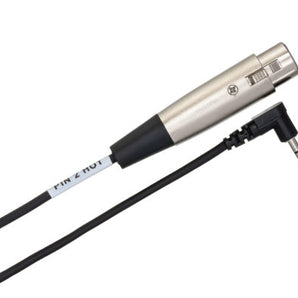 Hosa XVM-101F XLR Female to Right Angle 3.5mm TRS Male Cable - 1 foot
