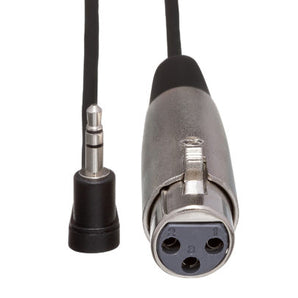 Hosa XVS-102F Stereo XLR Female to Right Angle 3.5mm TRS Male Cable - 2 foot