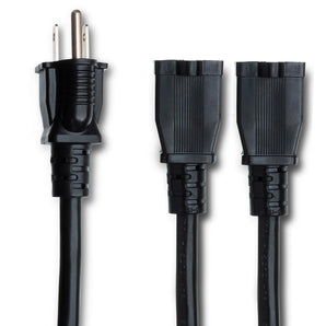 Hosa YAC-406 14-gauge NEMA 5-15P to Dual NEMA 5-15R Power Y Cable