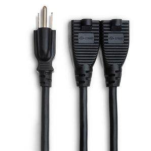 Hosa YAC-407 18-gauge NEMA 5-15P to Dual NEMA 5-15R Power Y Cable