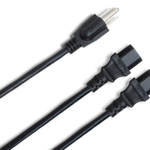 Hosa YIE-406 NEMA 5-15P to Dual IEC C13 Power Y Cable - 1.5 foot