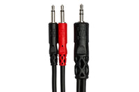 Thumbnail for Hosa YMM-152 Stereo Mini Male to Mono Mini Male X 2 Y Cable