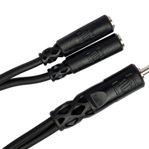 Hosa YMM-232 Y Cable - 3.5mm TRS Male to Dual 3.5mm TRS Female