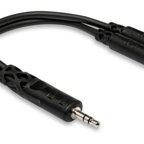 Hosa YMM-232 Y Cable - 3.5mm TRS Male to Dual 3.5mm TRS Female