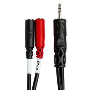 Hosa YMM-261 Stereo Breakout Cable - 3.5mm TRS to Left and Right 3.5mm TS Female