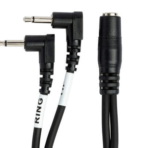 Hosa YMM-492 3.5mm TRS Female to Dual 3.5mm TS Male Air Travel Headphone Adaptor