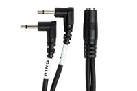 Thumbnail for Hosa YMM-492 3.5mm TRS Female to Dual 3.5mm TS Male Air Travel Headphone Adaptor