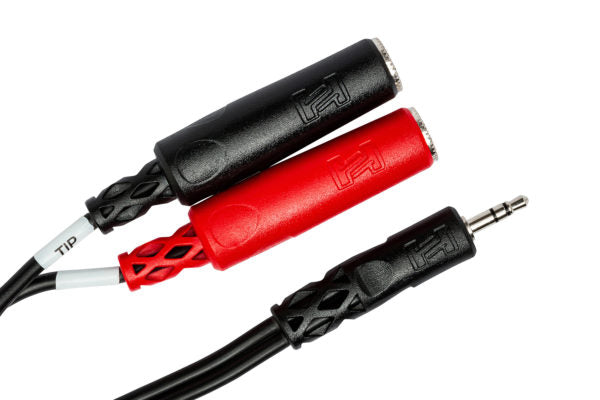 Hosa YMP-137 Stereo Breakout Cable - 3.5mm TRS Male to Left and Right 1/4 inch TS Female
