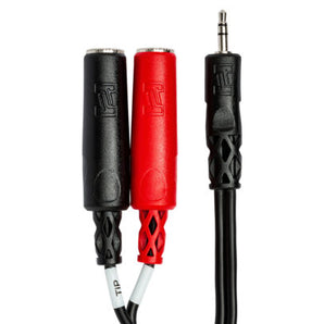 Hosa YMP-137 Stereo Breakout Cable - 3.5mm TRS Male to Left and Right 1/4 inch TS Female