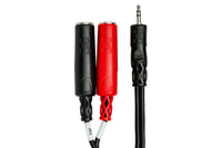 Thumbnail for Hosa YMP-137 Stereo Breakout Cable - 3.5mm TRS Male to Left and Right 1/4 inch TS Female