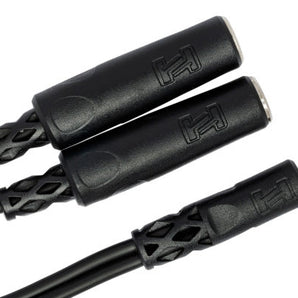 Hosa YMP-233 Y Cable - 3.5mm TRS Male to Dual 1/4 inch TRS Female