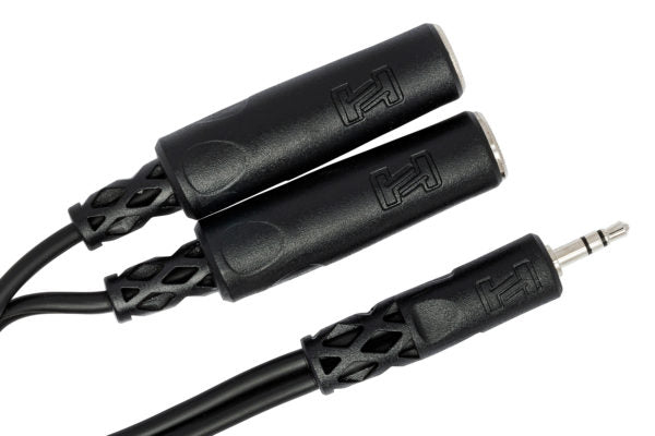 Hosa YMP-233 Y Cable - 3.5mm TRS Male to Dual 1/4 inch TRS Female