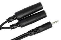 Thumbnail for Hosa YMP-233 Y Cable - 3.5mm TRS Male to Dual 1/4 inch TRS Female