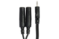 Thumbnail for Hosa YMP-233 Y Cable - 3.5mm TRS Male to Dual 1/4 inch TRS Female