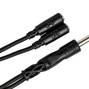 Hosa YMP-234 Y Cable - 1/4 inch TRS Male to Dual 3.5mm TRS Female